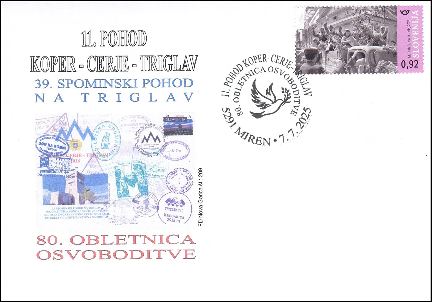 11. POHOD KOPER - CERJE - TRIGLAV  80. OBLETNICA OSVOBODITVE
